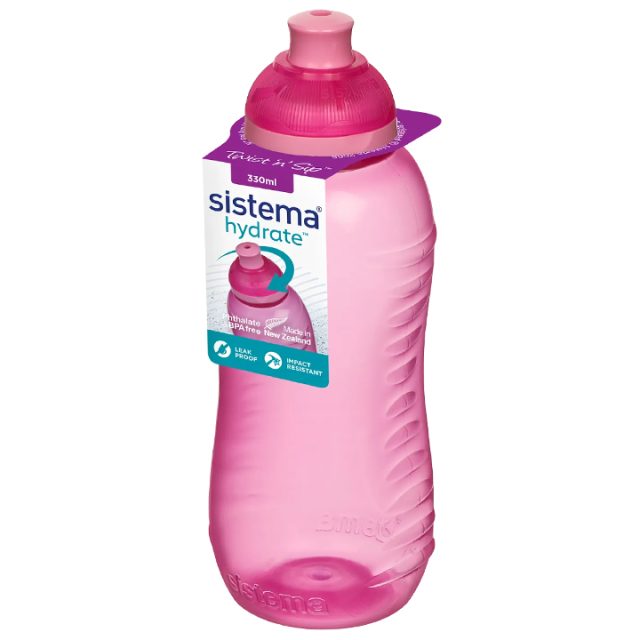 Sistema Hydrate Squeeze Drinkfles 330 Ml Roze Gestrikt